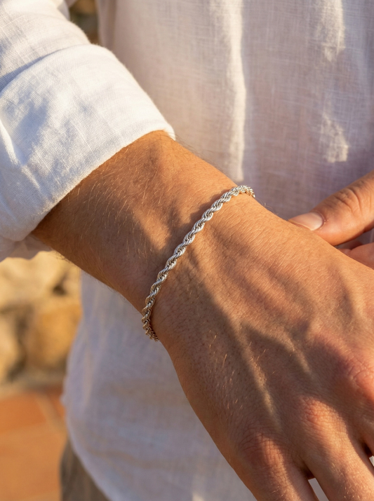 ROPE BRACELET 3MM | SILVER