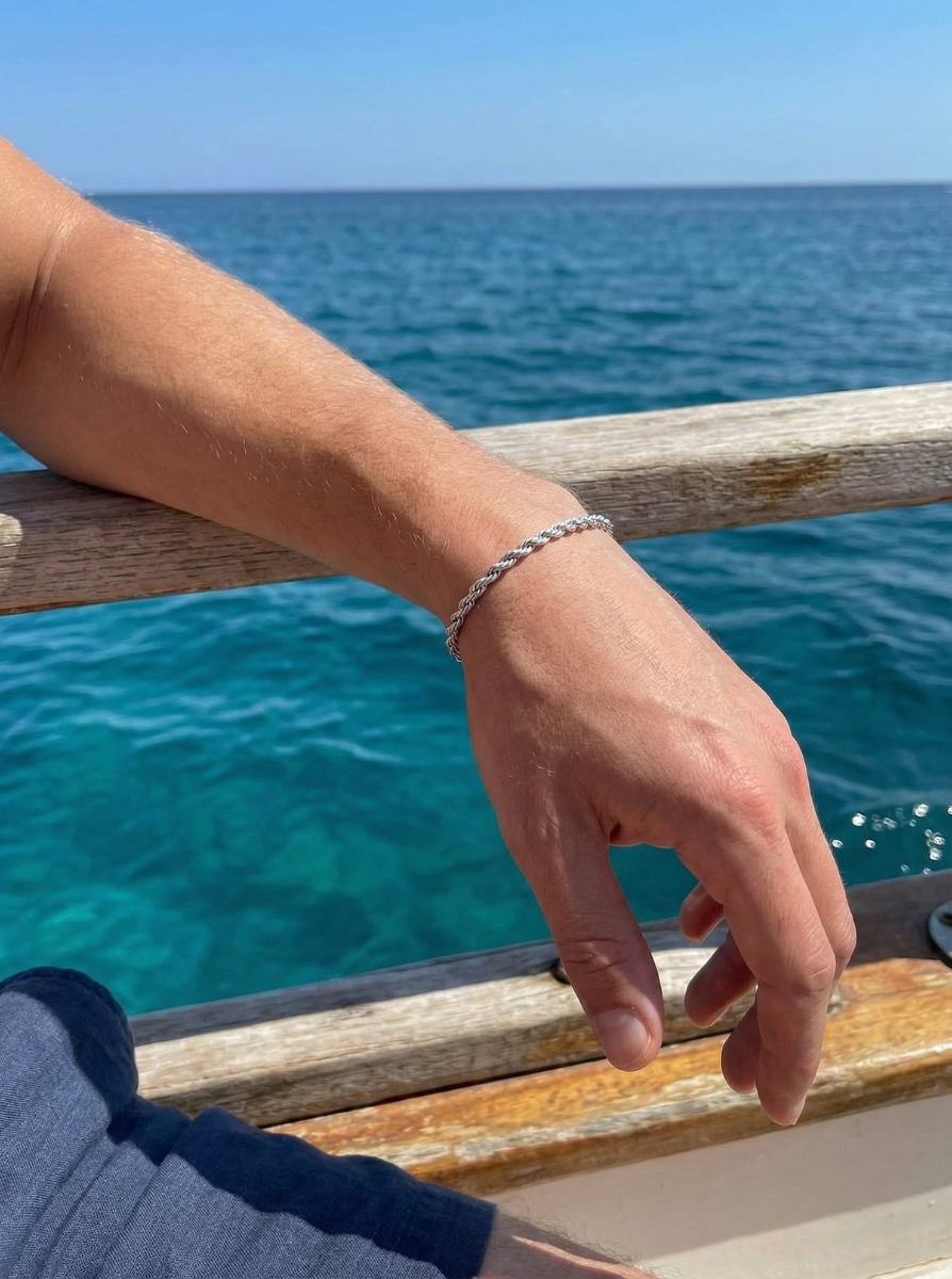 ROPE BRACELET 3MM | SILVER