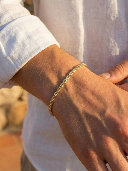 ROPE BRACELET 3MM | 18K GOLD