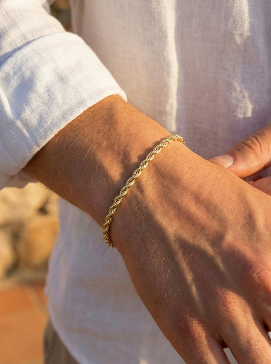 ROPE BRACELET 3MM | 18K GOLD