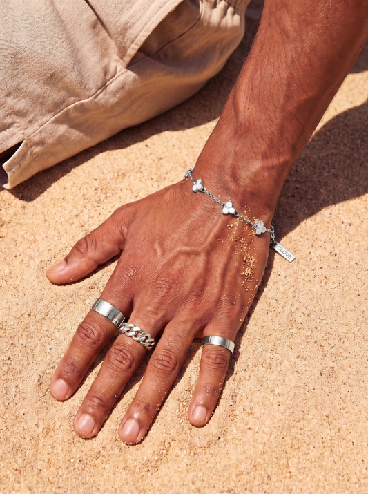 SNOW CLOVER BRACELET | SILVER