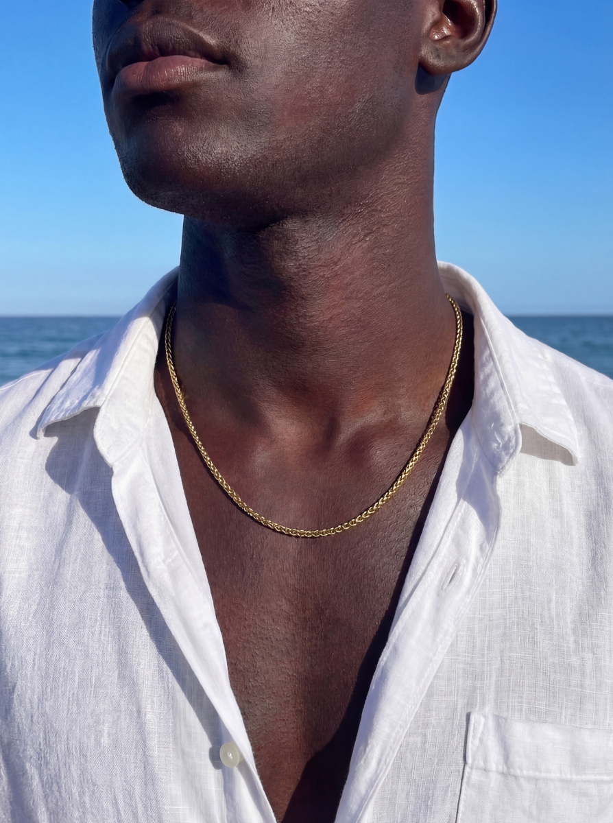 WHEAT CHAIN 3MM | 18K GOLD