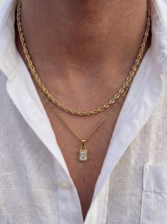 SNOW GEMSTONE CHAIN | 18K GOLD
