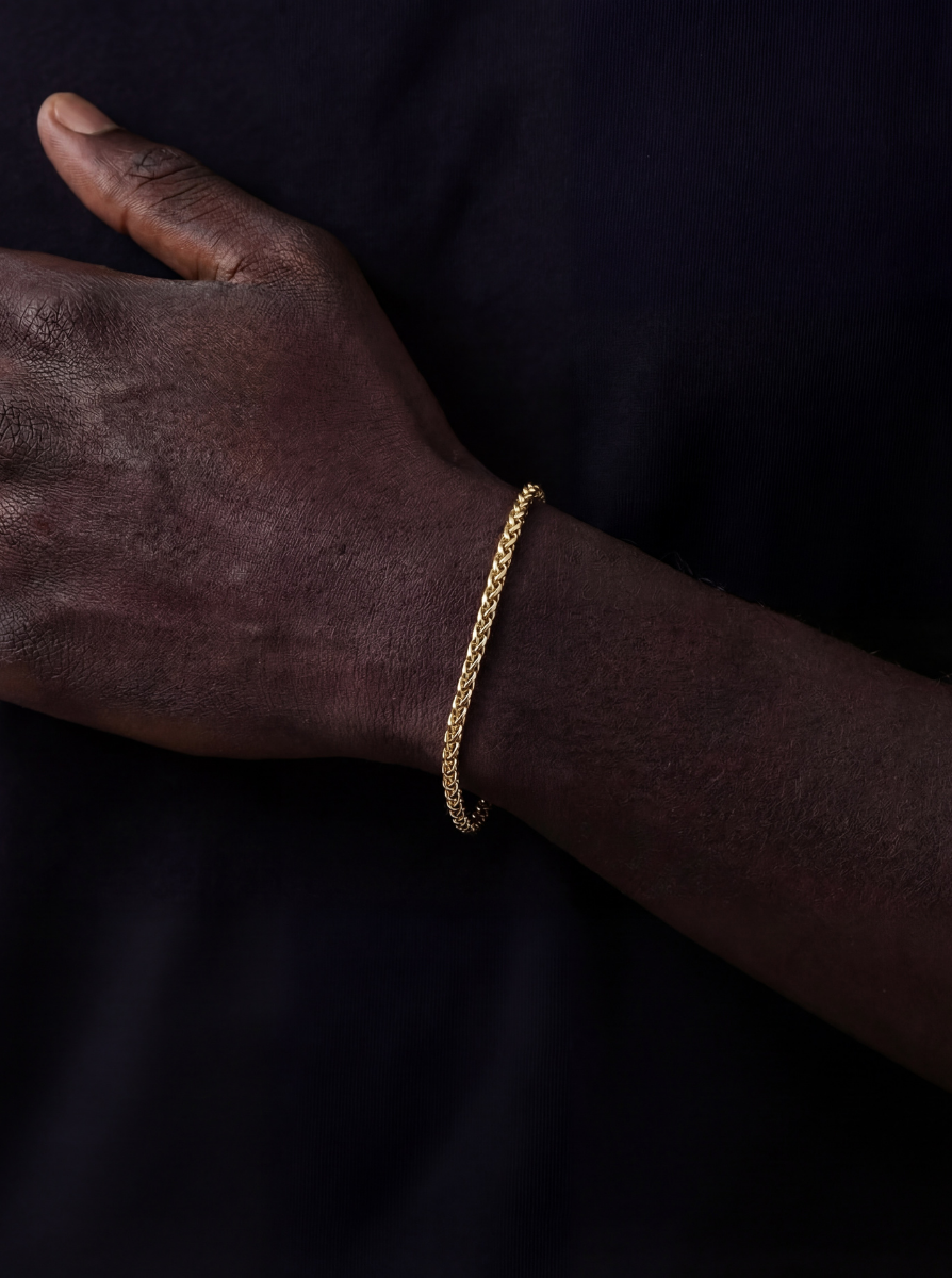 WHEAT BRACELET 3MM | 18K GOLD