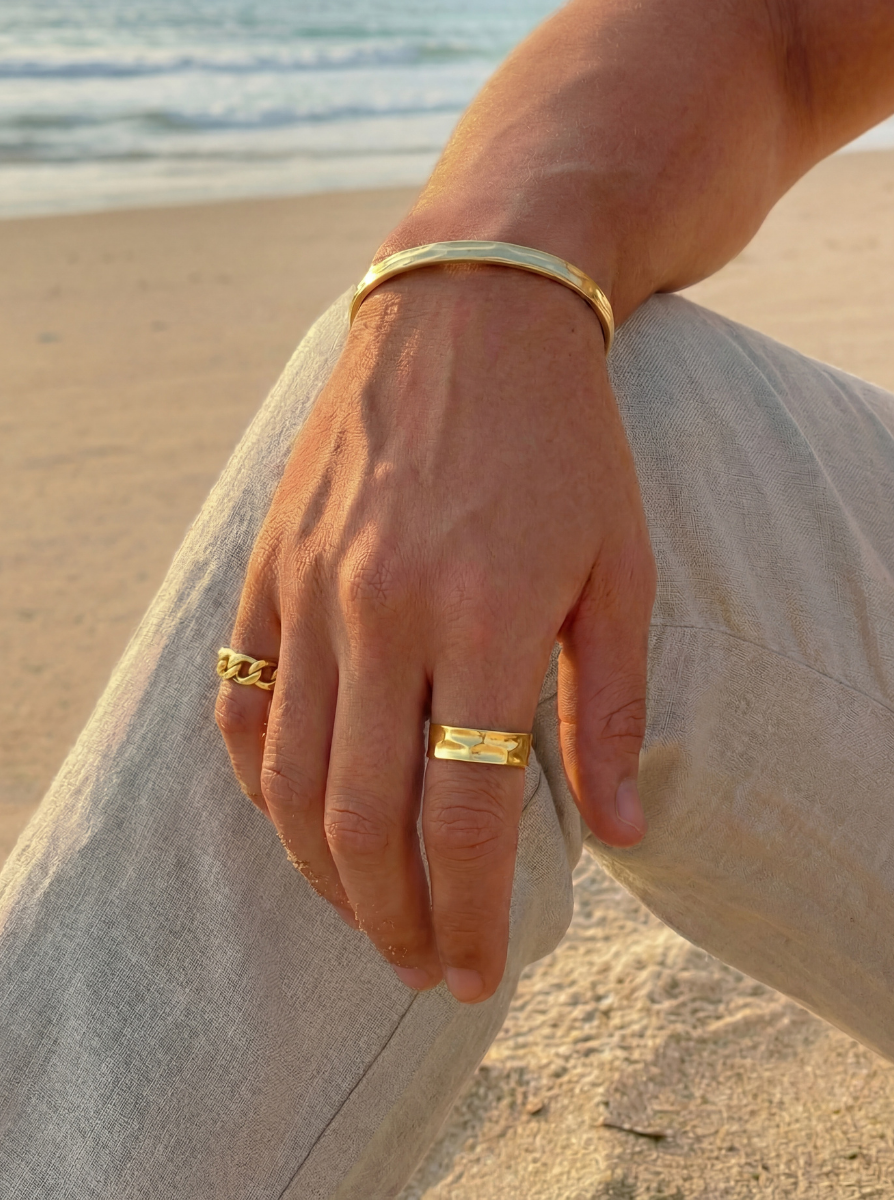 UNISIZE LIQUID RING | 18K GOLD
