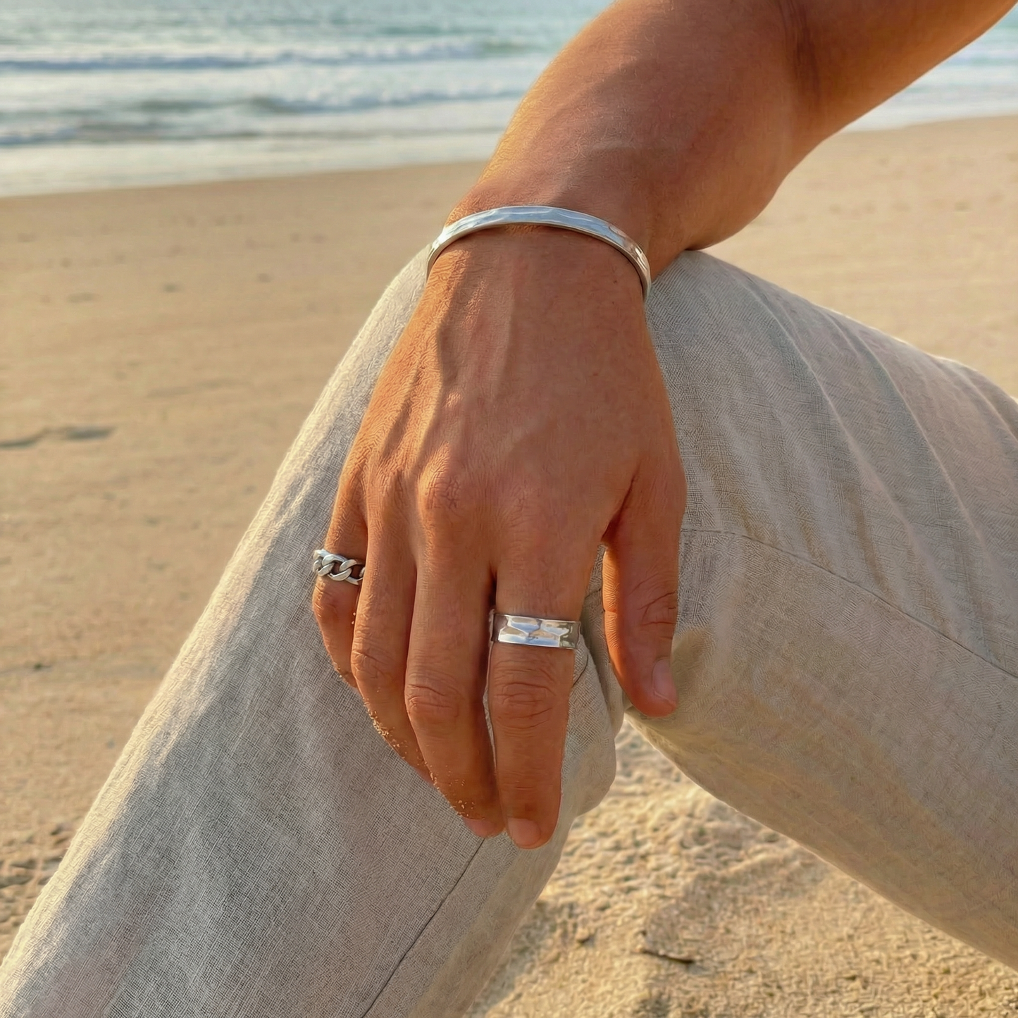 UNISIZE LIQUID RING | SILVER