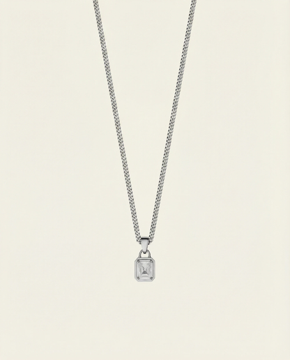 SNOW GEMSTONE CHAIN | SILVER