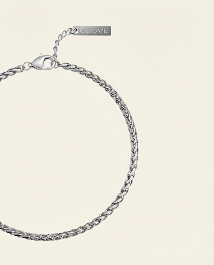 WHEAT BRACELET 3MM | SILVER