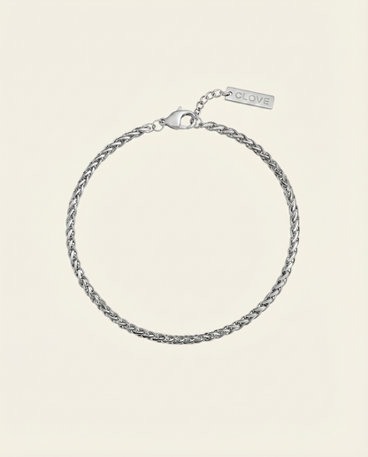 WHEAT BRACELET 3MM | SILVER