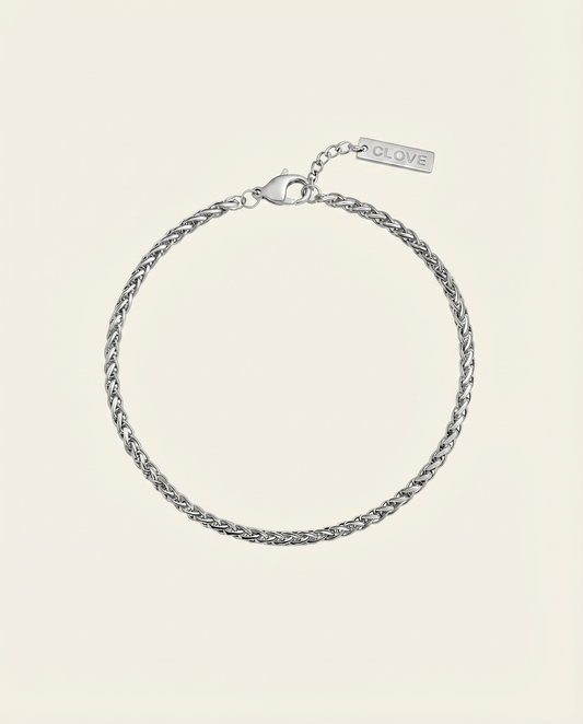 WHEAT BRACELET 3MM | SILVER