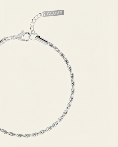 ROPE BRACELET 3MM | SILVER