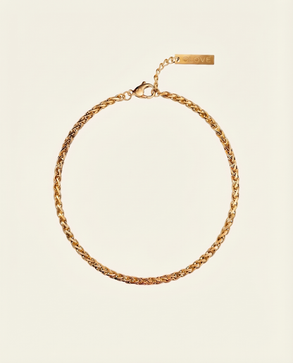 WHEAT BRACELET 3MM | 18K GOLD