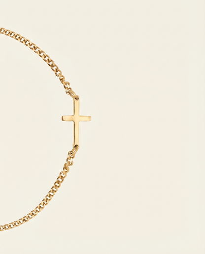 CROSS BRACELET | 18K GOLD