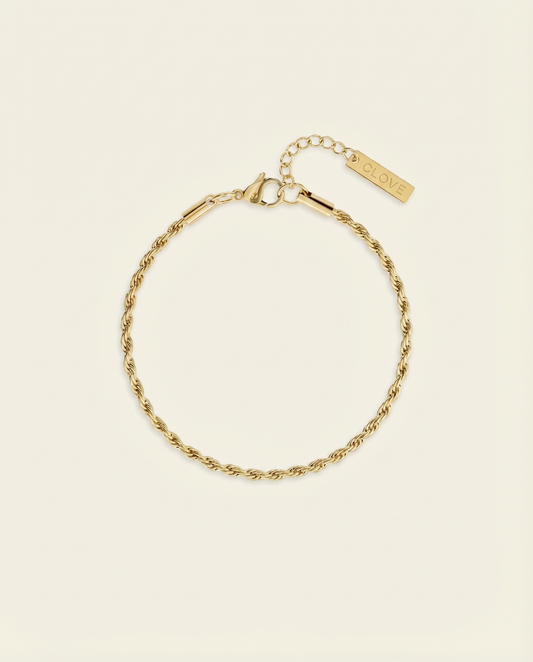 ROPE BRACELET 3MM | 18K GOLD