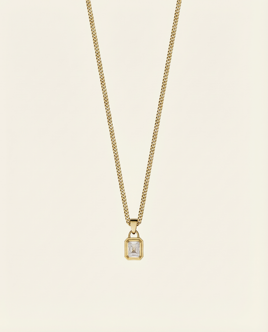 SNOW GEMSTONE CHAIN | 18K GOLD