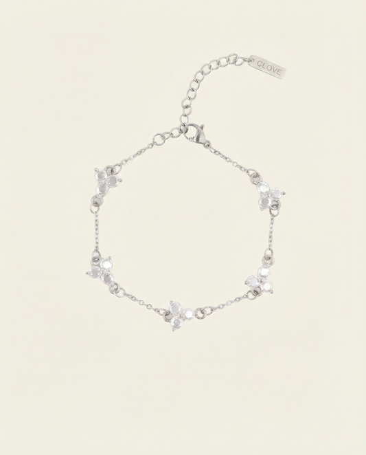 SNOW CLOVER BRACELET | SILVER