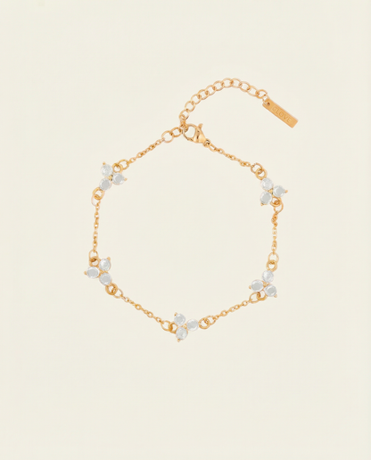 SNOW CLOVER BRACELET | 18K GOLD