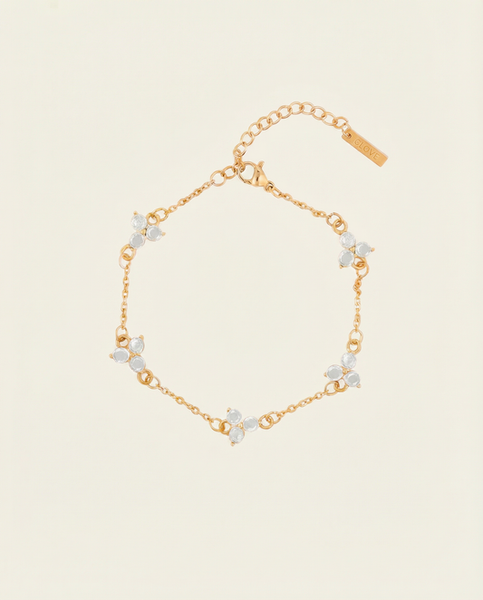 SNOW CLOVER BRACELET | 18K GOLD