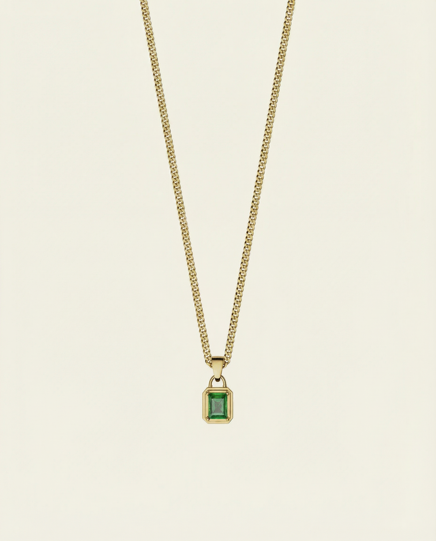 GREEN GEMSTONE CHAIN | 18K GOLD